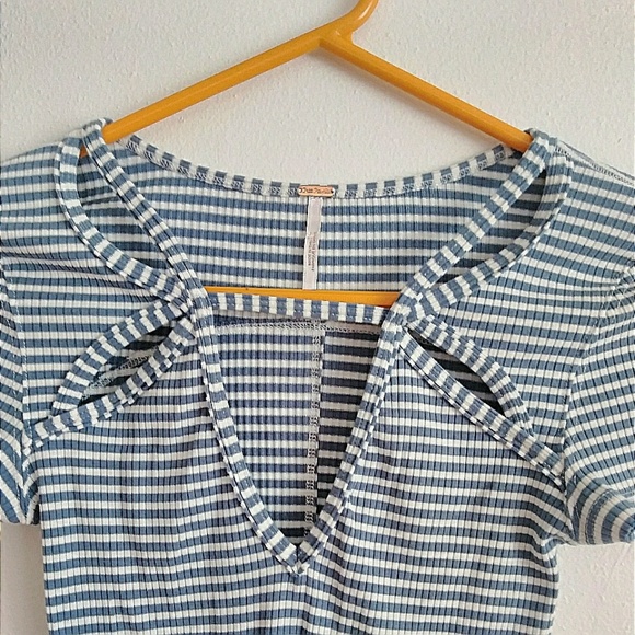 Free People Frenchi Striped Cutout Tee - Picture 3 of 5